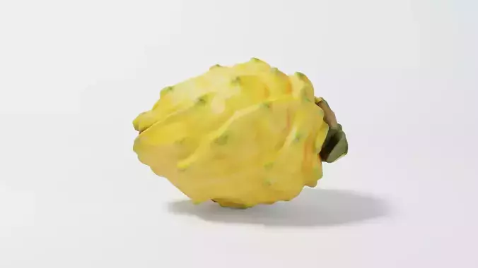 A Yellow Pitaya 3D model