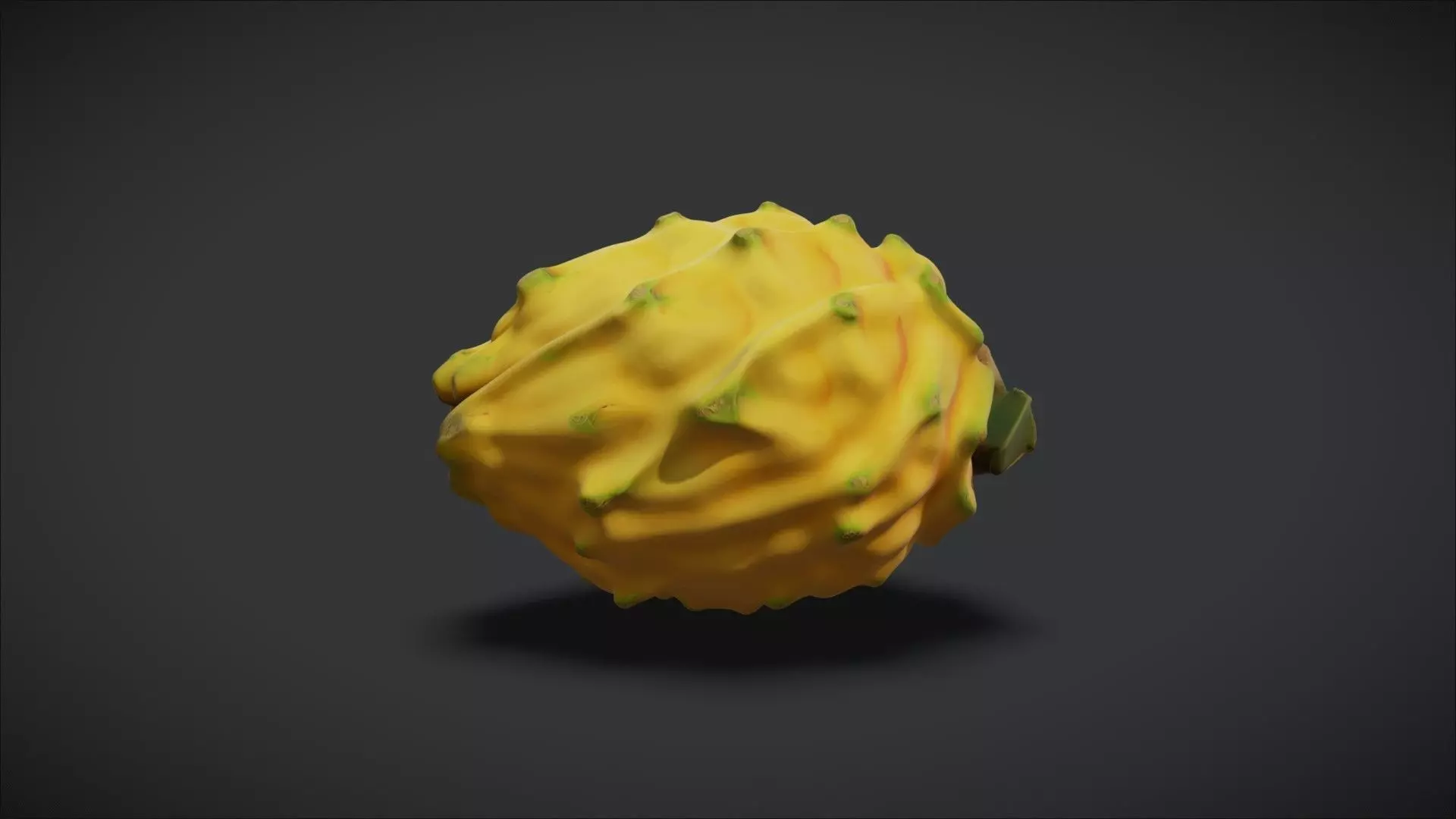 A Yellow Pitaya 3D model_1