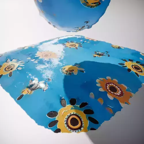 Ceramic Floral HandPainted Glossy Texture Ceramic Floral HandPainted Glossy Texture