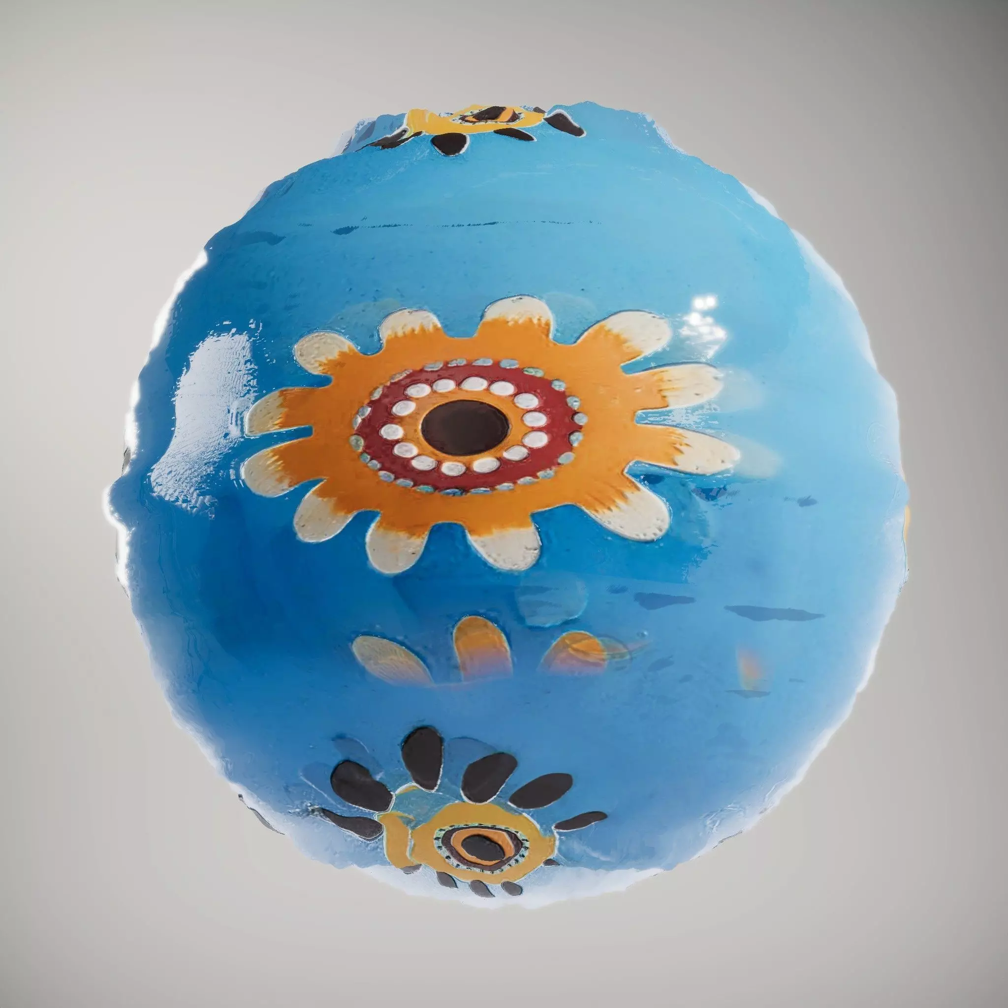 Ceramic Floral HandPainted Glossy Texture_4