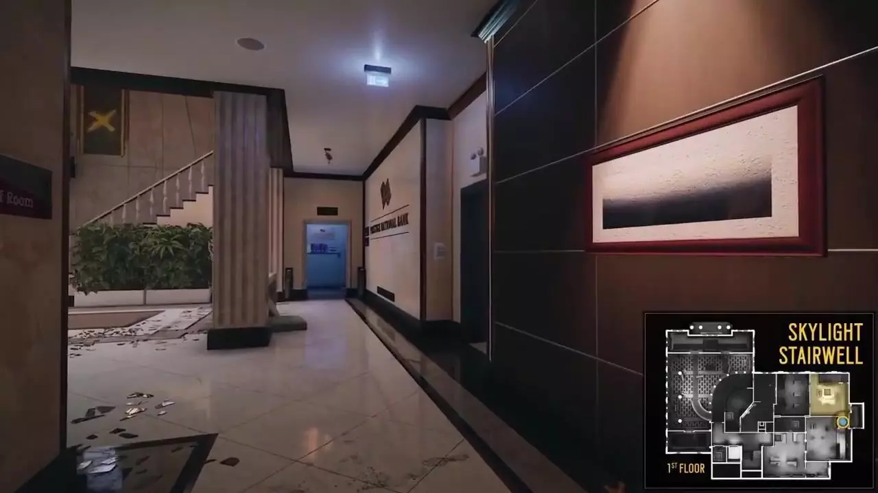 Map Bank A Large Scale Multi-Floor Tactical Environment interior Low-poly 3D model_50