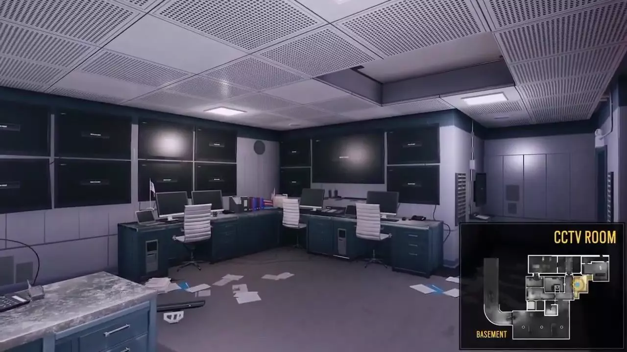 Map Bank A Large Scale Multi-Floor Tactical Environment interior Low-poly 3D model_31