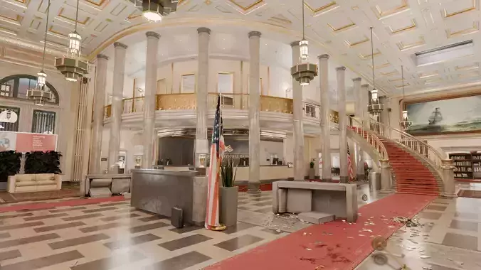 Map Bank A Large Scale Multi-Floor Tactical Environment interior