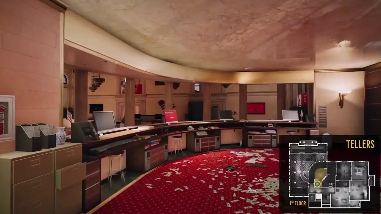 Map Bank A Large Scale Multi-Floor Tactical Environment interior Low-poly 3D model_29