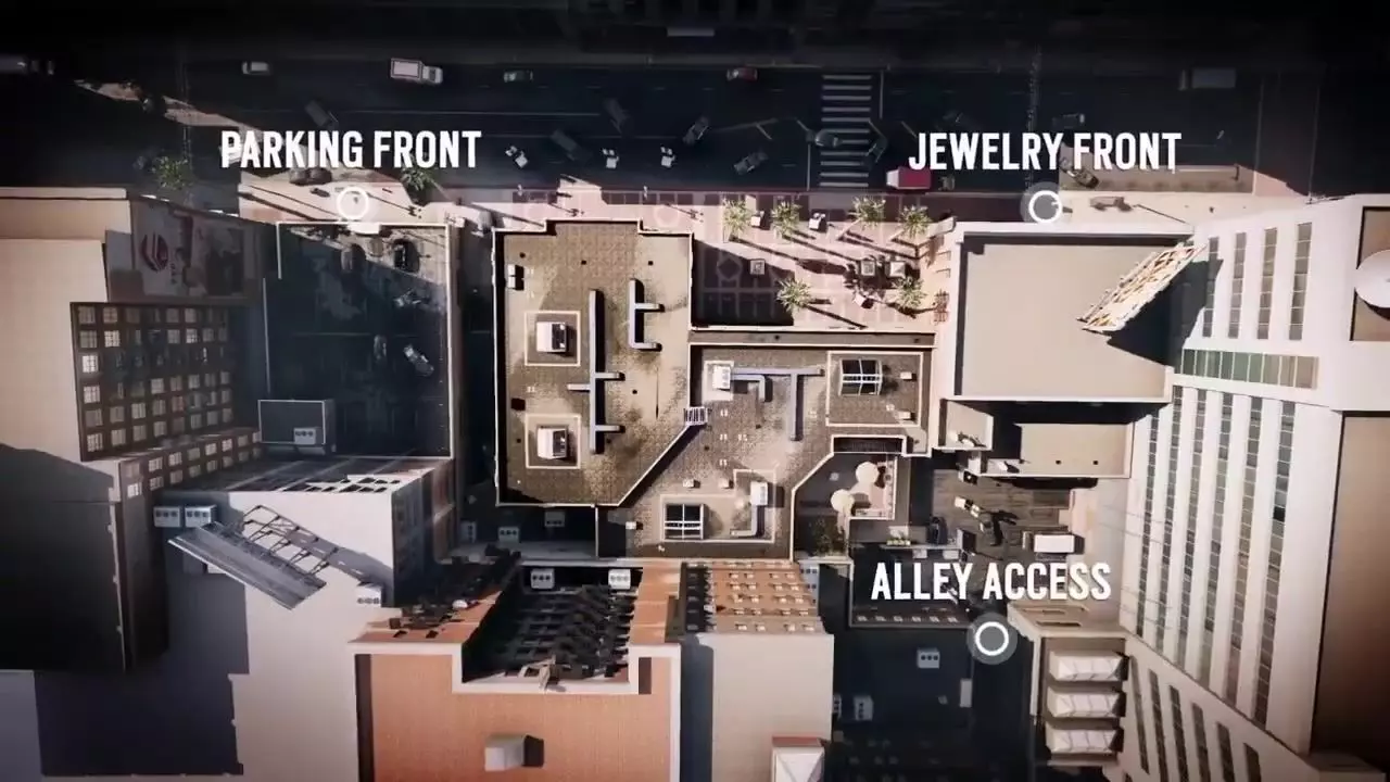 Map Bank A Large Scale Multi-Floor Tactical Environment interior Low-poly 3D model_30