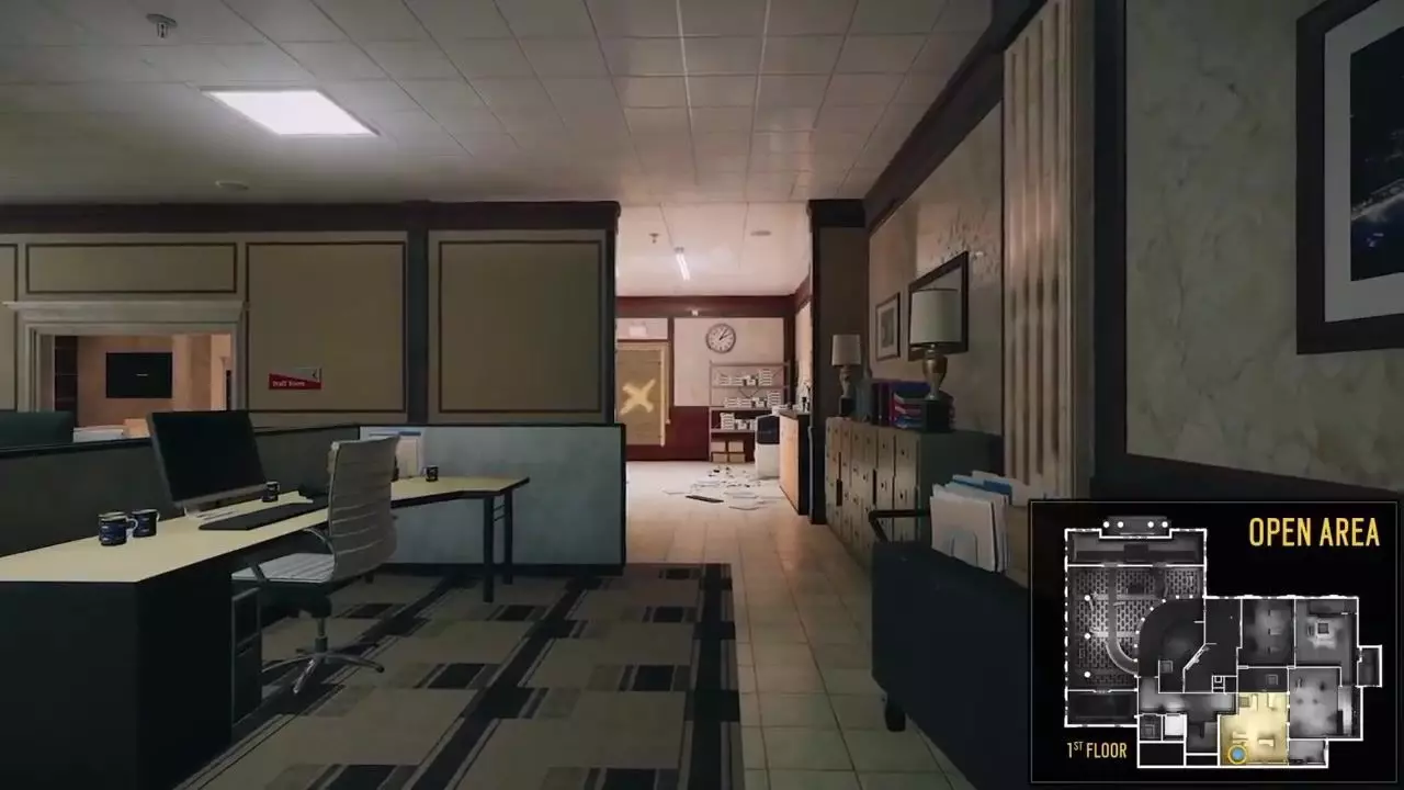 Map Bank A Large Scale Multi-Floor Tactical Environment interior Low-poly 3D model_49