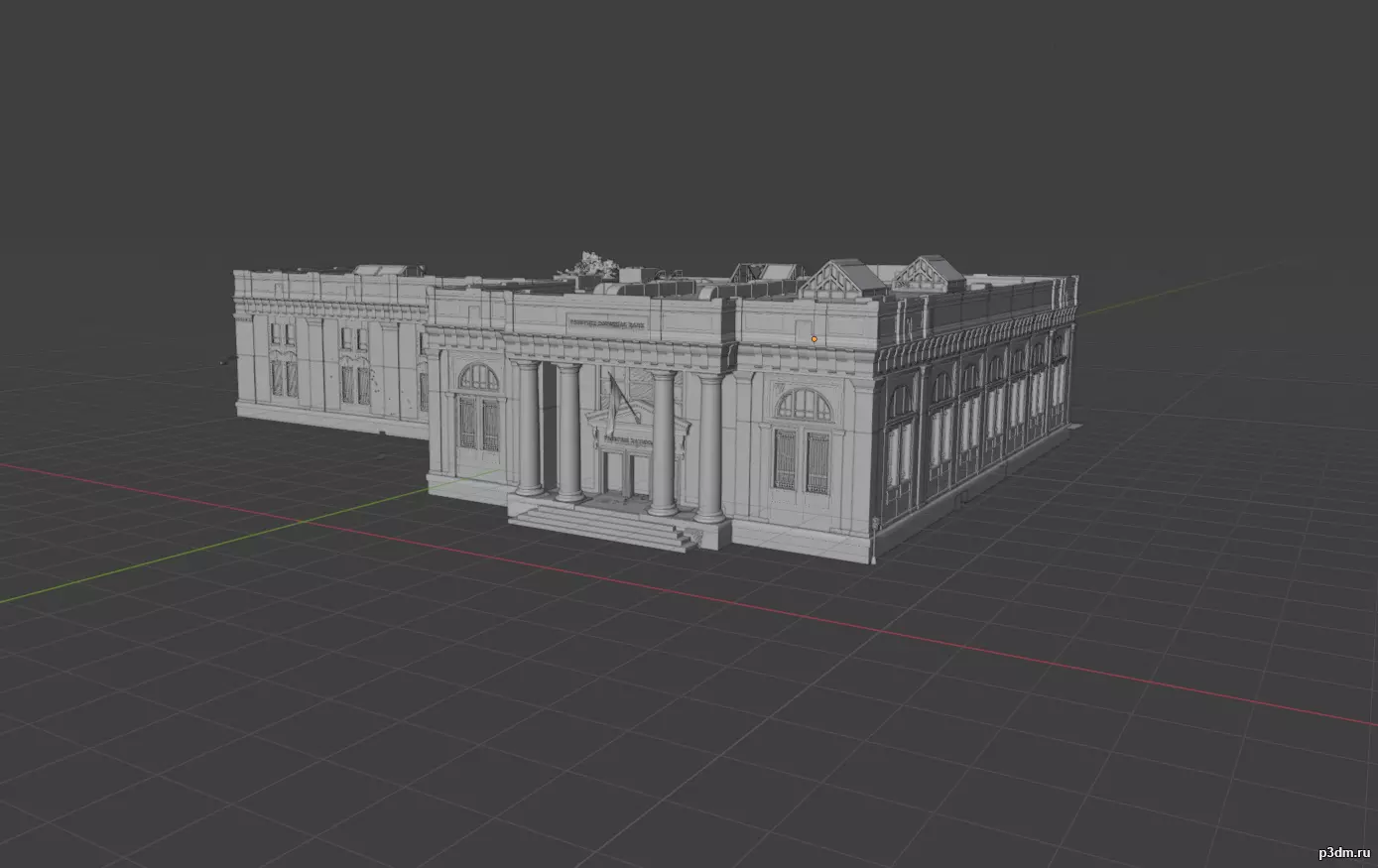 Map Bank A Large Scale Multi-Floor Tactical Environment interior Low-poly 3D model_8