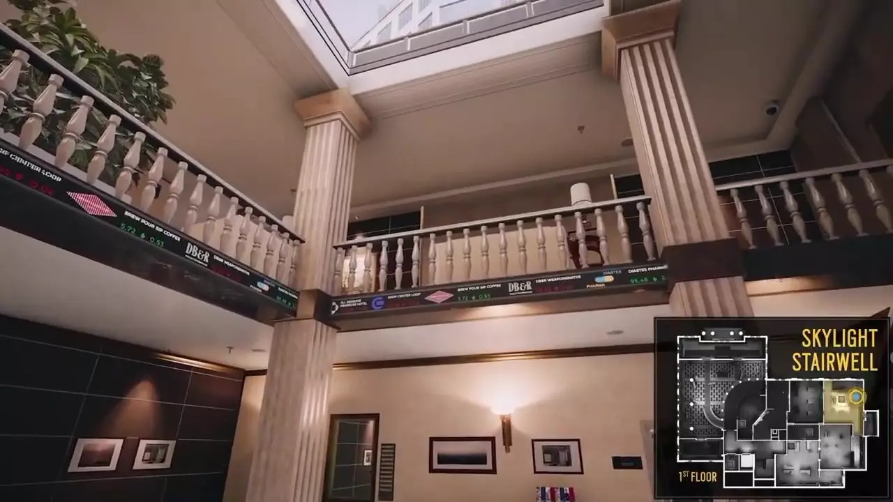 Map Bank A Large Scale Multi-Floor Tactical Environment interior Low-poly 3D model_14