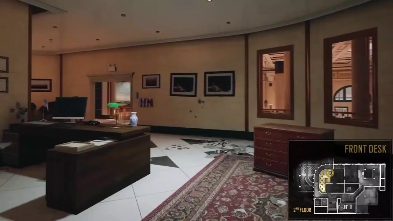 Map Bank A Large Scale Multi-Floor Tactical Environment interior Low-poly 3D model_21