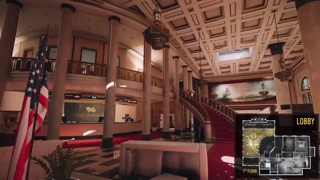 Map Bank A Large Scale Multi-Floor Tactical Environment interior Low-poly 3D model_45