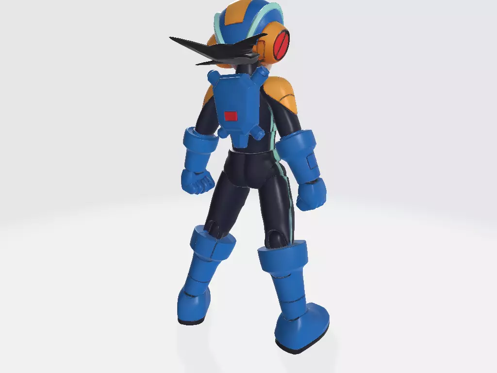 Mega Man Battle Network Pose 1 3D print model_3