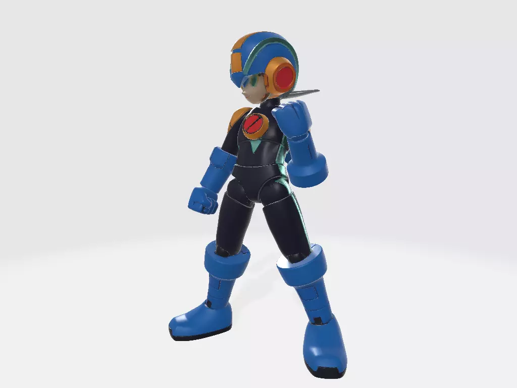 Mega Man Battle Network Pose 3 3D print model_1
