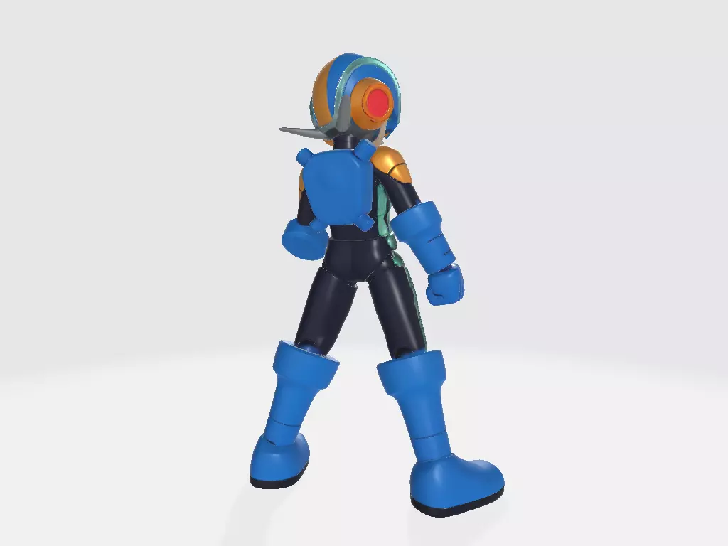 Mega Man Battle Network Pose 3 3D print model_3