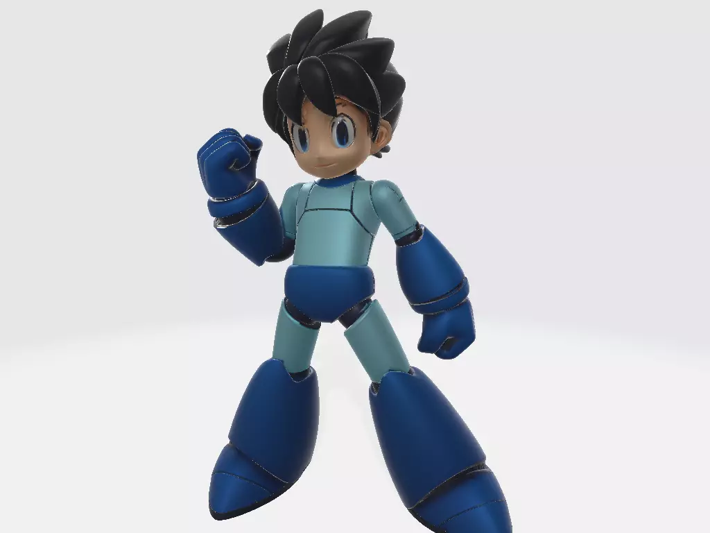 Mega Man 11 Pose 3 3D print model_1