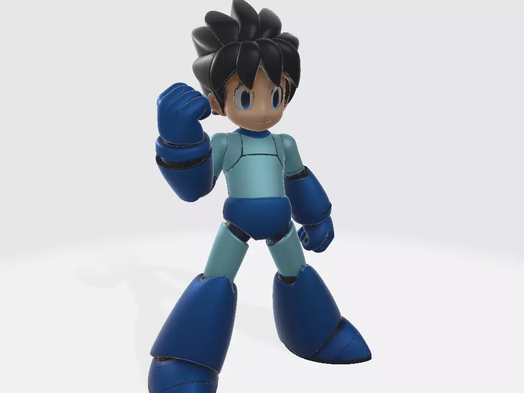 Mega Man 11 Pose 3 3D print model_0