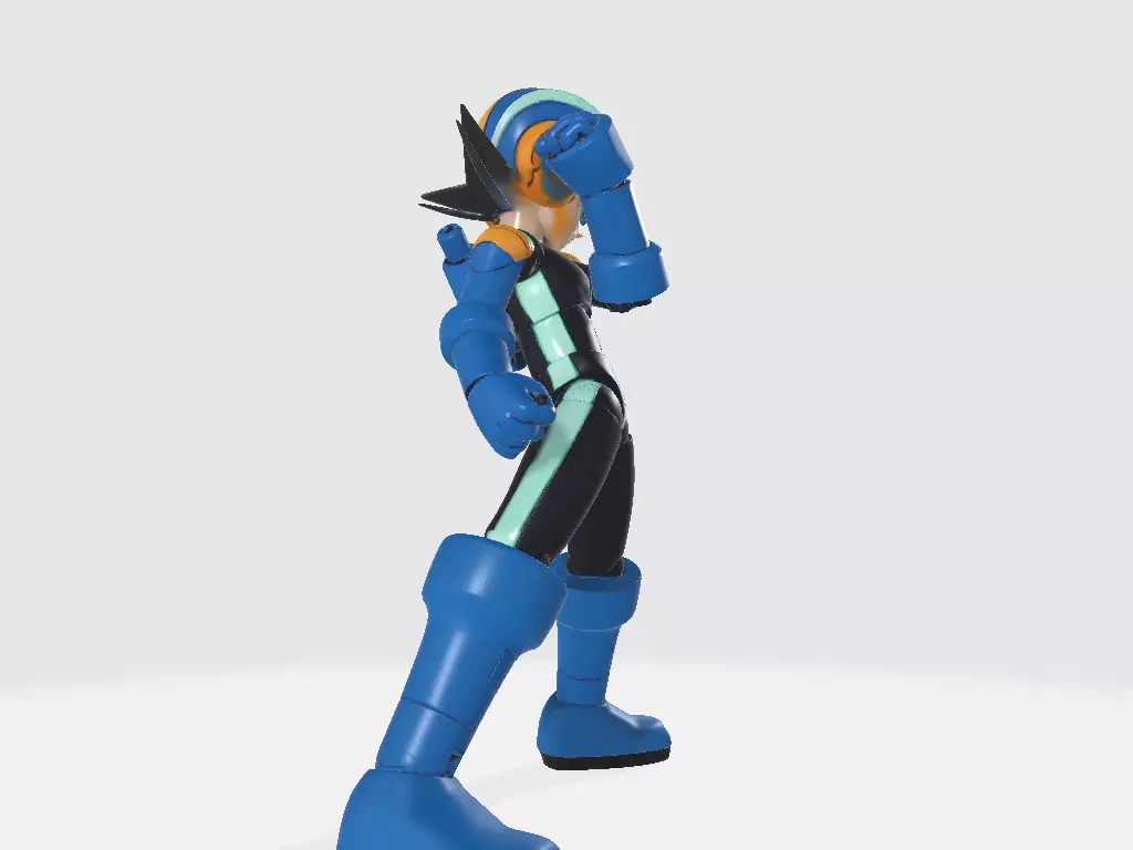 Mega Man Battle Network Pose 4 3D print model_5