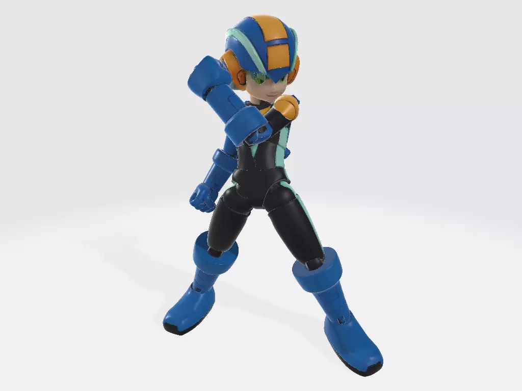 Mega Man Battle Network Pose 4 3D print model_0