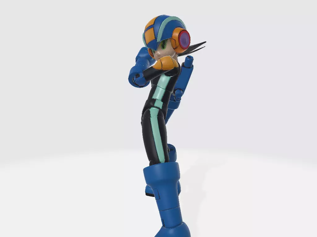Mega Man Battle Network Pose 4 3D print model_2