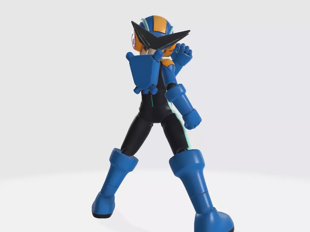 Mega Man Battle Network Pose 4 3D print model_4