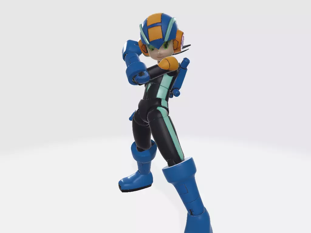 Mega Man Battle Network Pose 4 3D print model_1