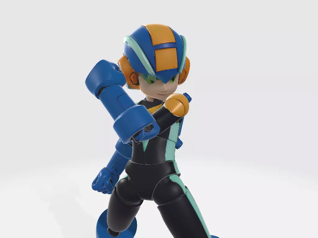 Mega Man Battle Network Pose 4 3D print model_6