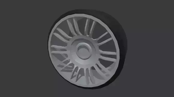 Low Poly Wheel 02