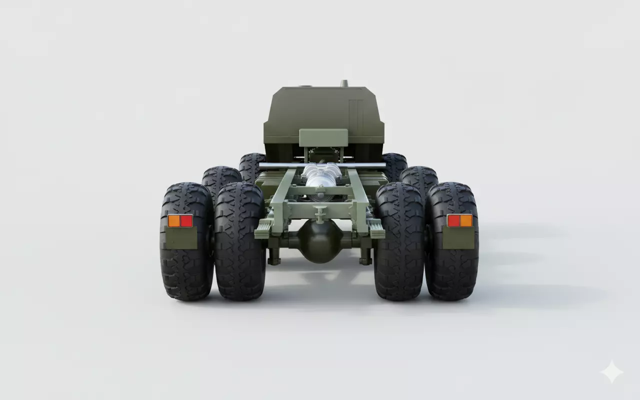 MAZ-543M-1 Military Truck Chassis 3D Model 3D print model_2