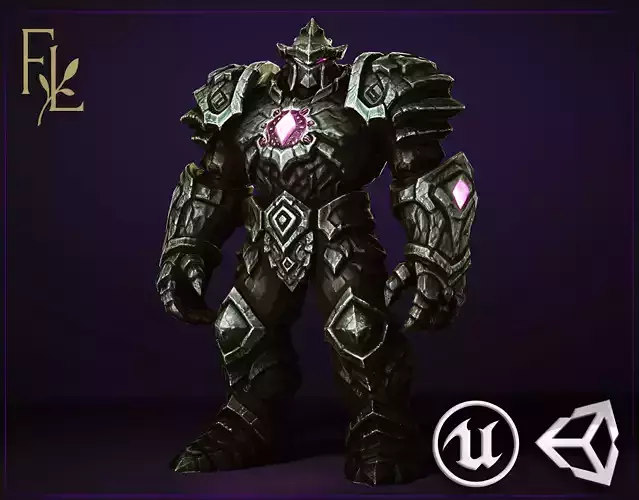 Iron Golem - Game ready character Low-poly 3D model