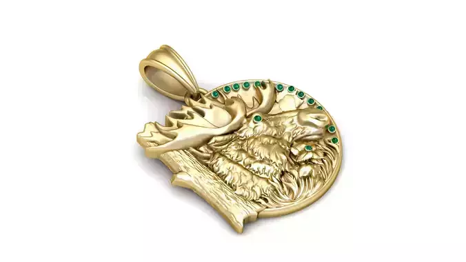 Graceful Deer Pendant  3D Printable  Model