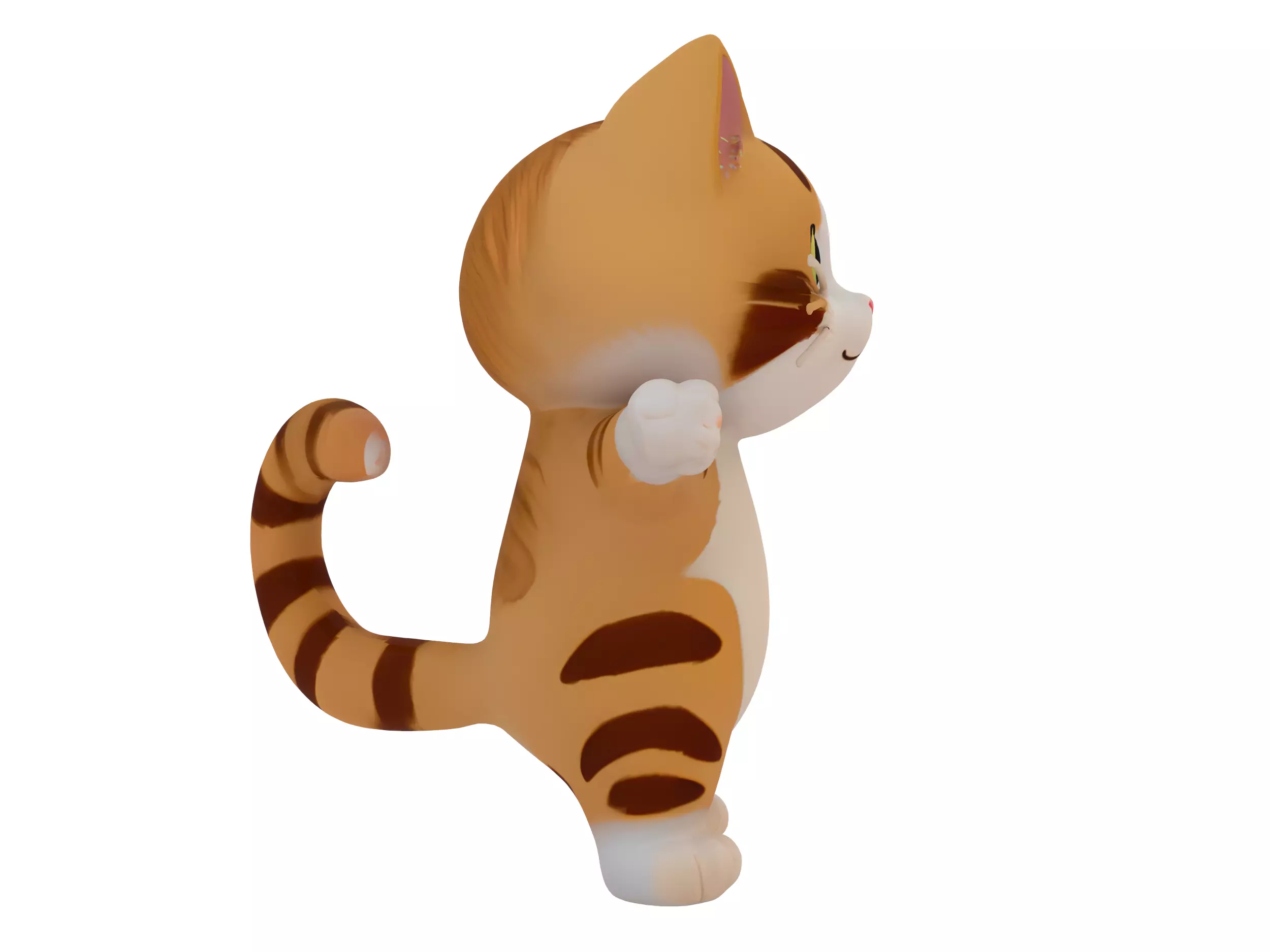 Cartoon Cat 3D model_2