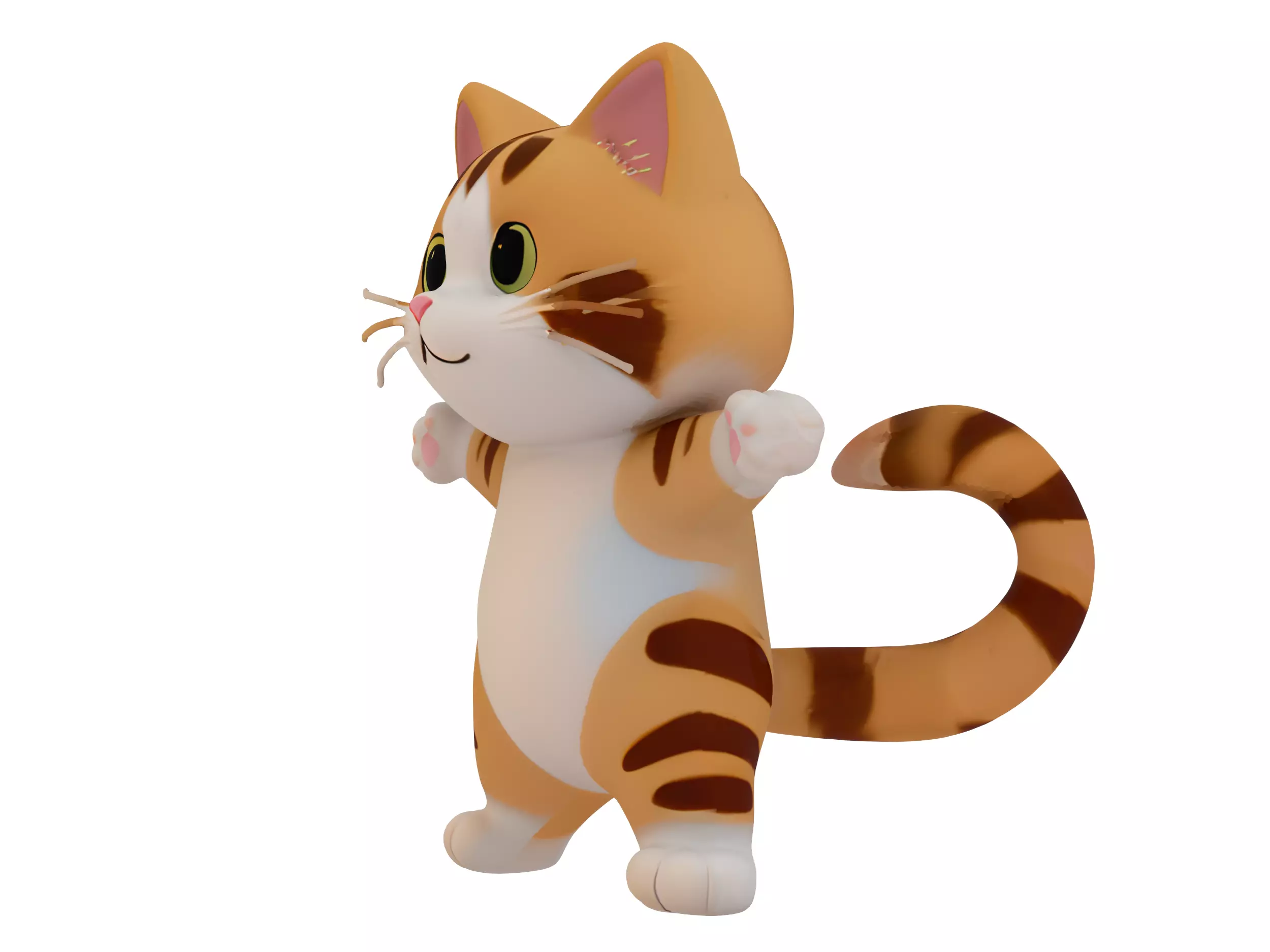 Cartoon Cat 3D model_4