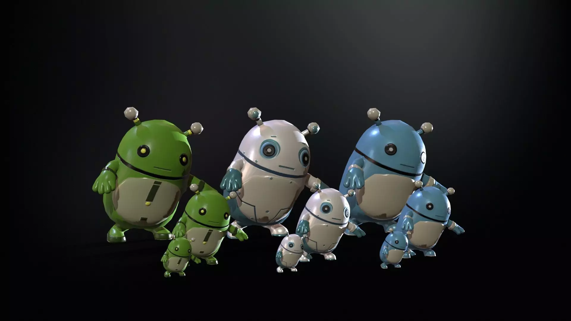 Minirobotic8Pack2 Low-poly 3D model_3