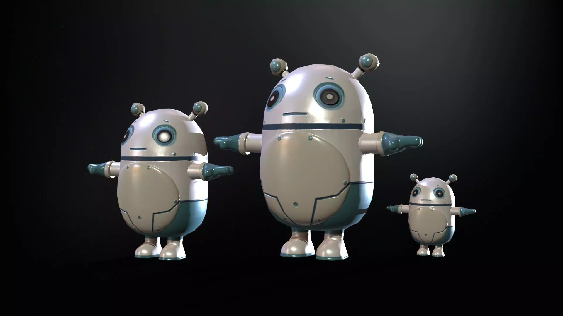 Minirobotic8Pack2 Low-poly 3D model_15