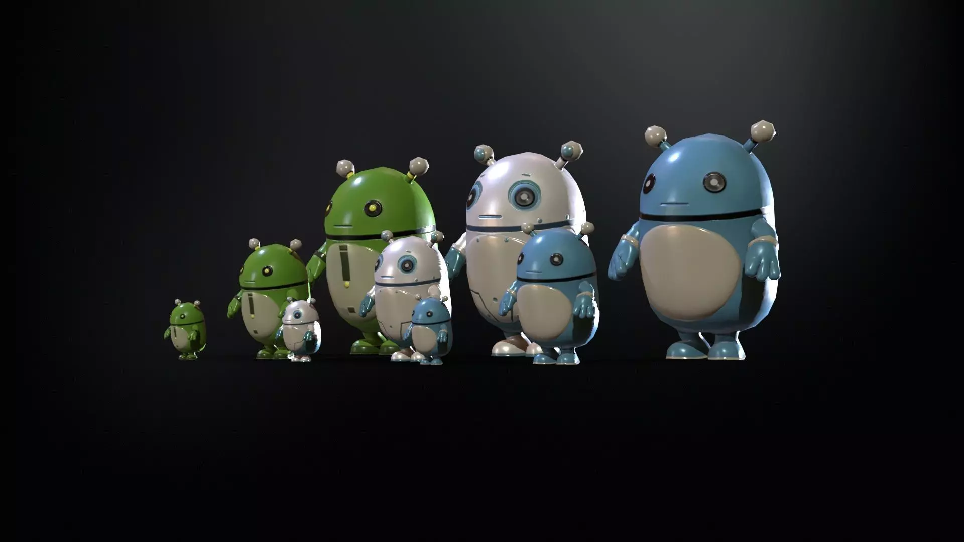 Minirobotic8Pack2 Low-poly 3D model_6