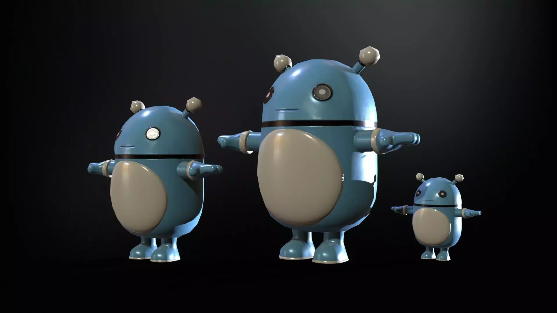 Minirobotic8Pack2 Low-poly 3D model_10