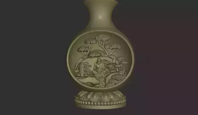 Bodhidharma Bonsai Diorama