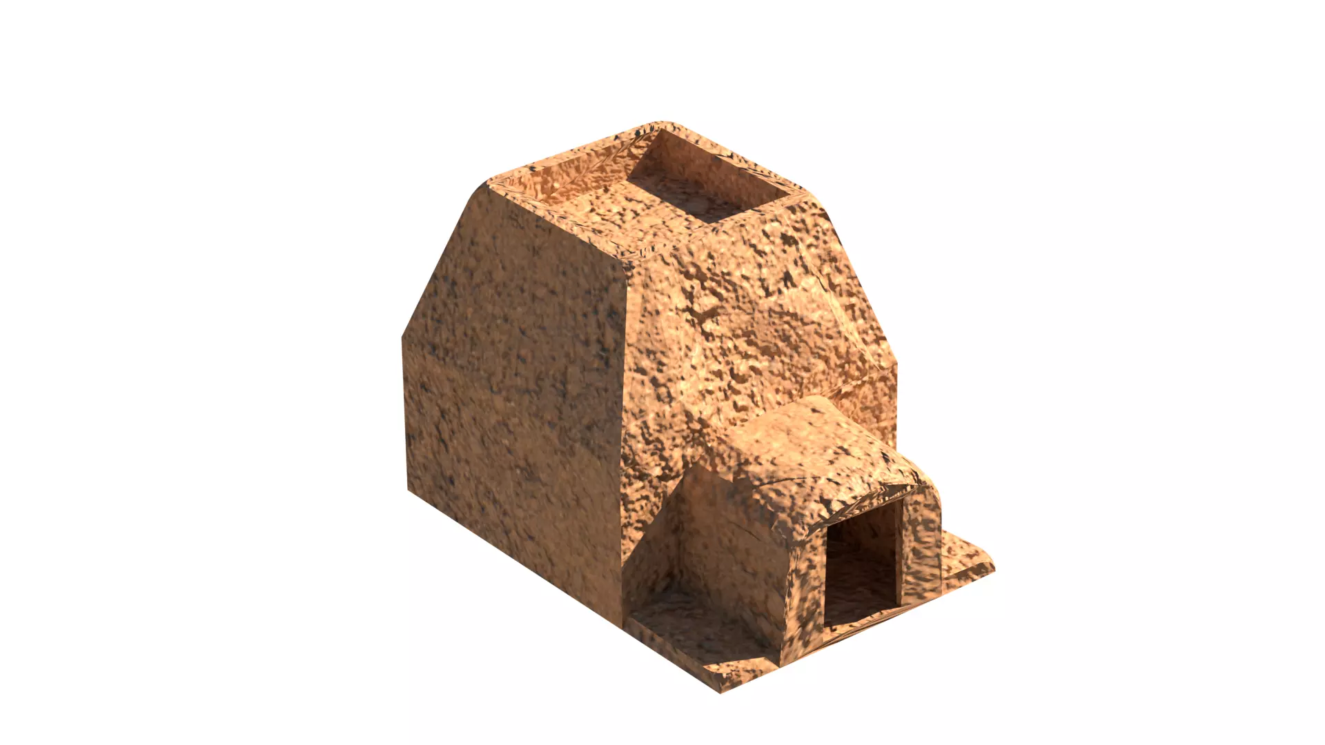 ancient egyptian pharaohs buildings Low-poly 3D model_4