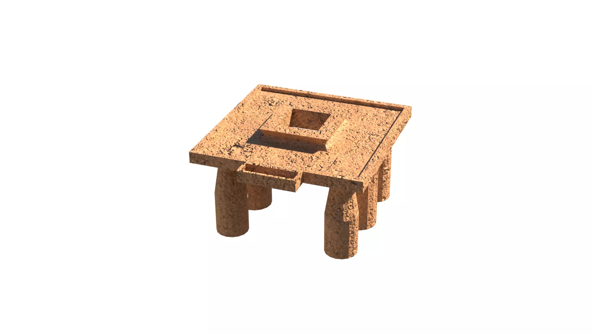 ancient egyptian pharaohs buildings Low-poly 3D model_1