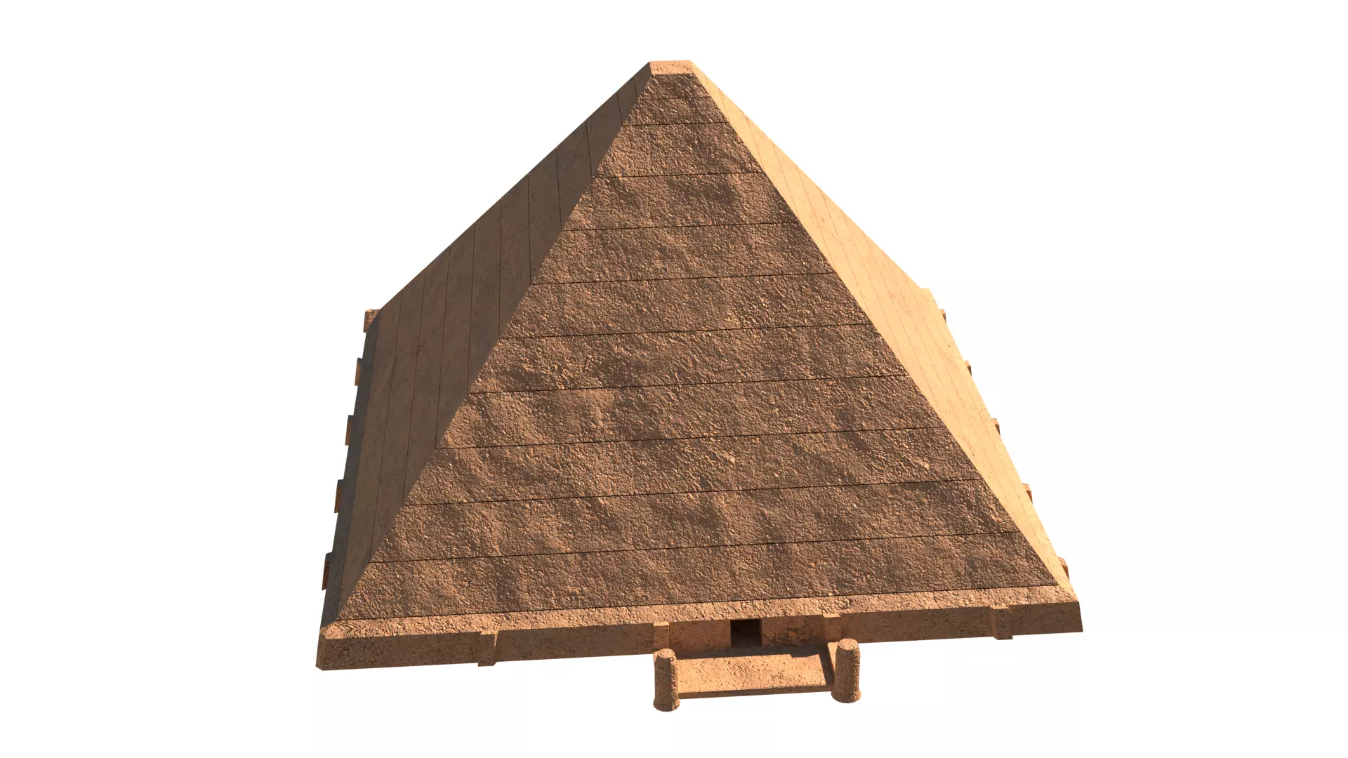 ancient egyptian pharaohs buildings Low-poly 3D model_6