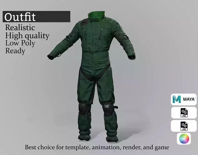 Combat Jumpsuit - Realistic Army-Style Uniform