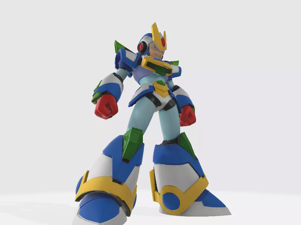 Mega Man X Blade Armor Pose 1 3D print model_4
