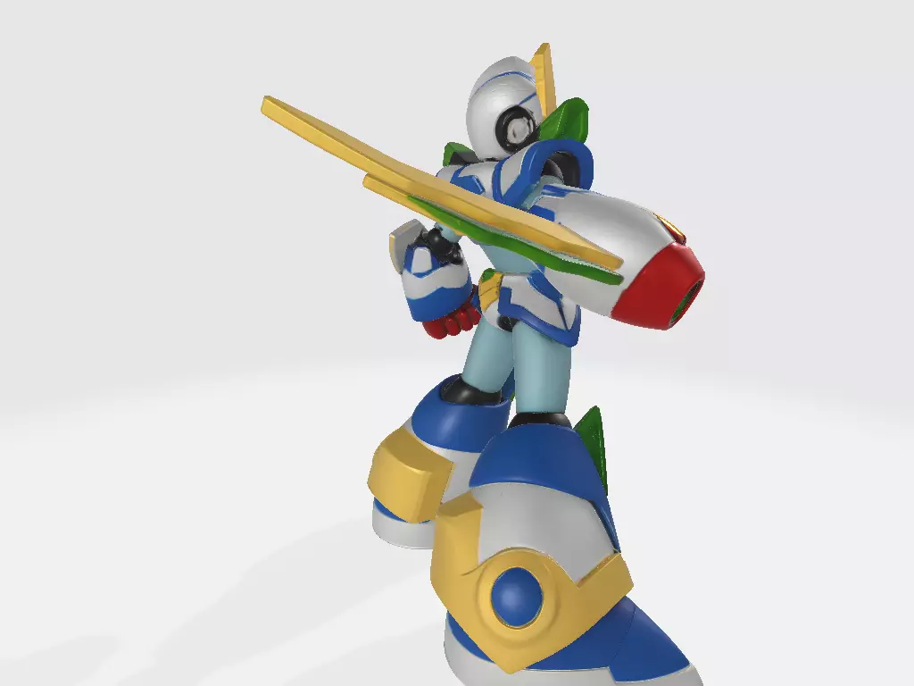 Mega Man X Blade Armor Pose 2 3D print model_4