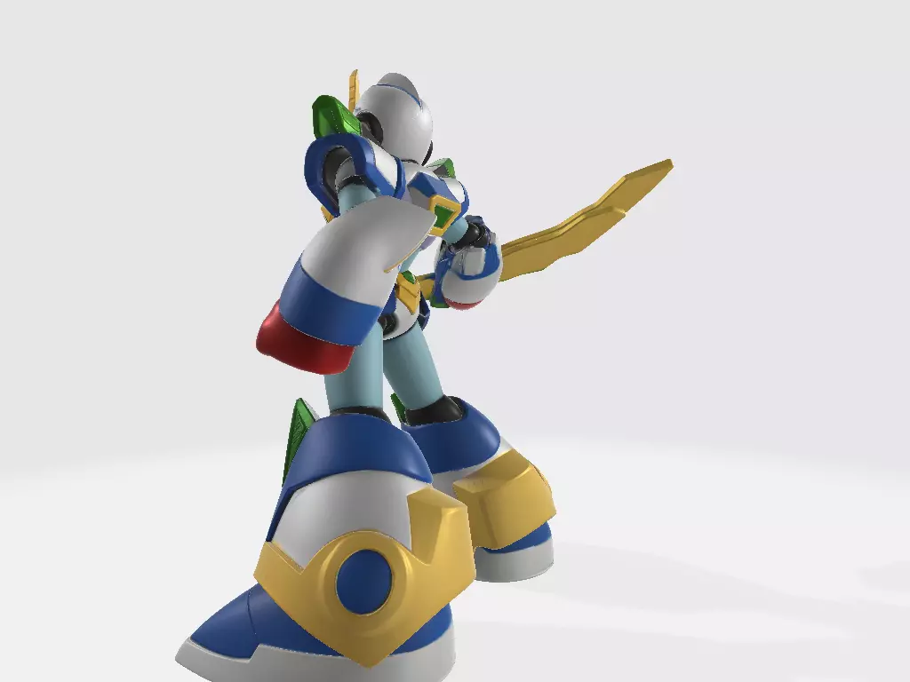 Mega Man X Blade Armor Pose 2 3D print model_2