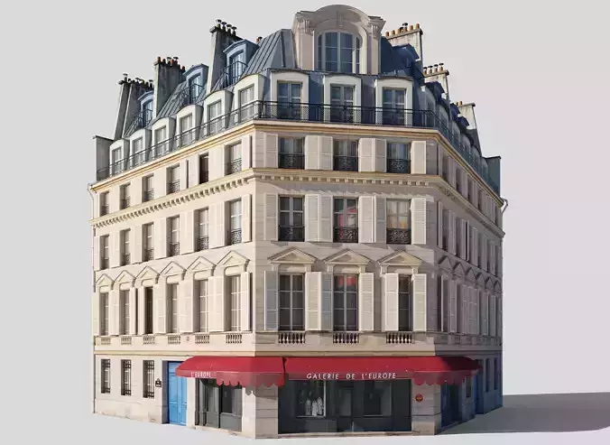 Parisian corner building