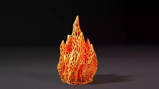 Flame fire Voronoi