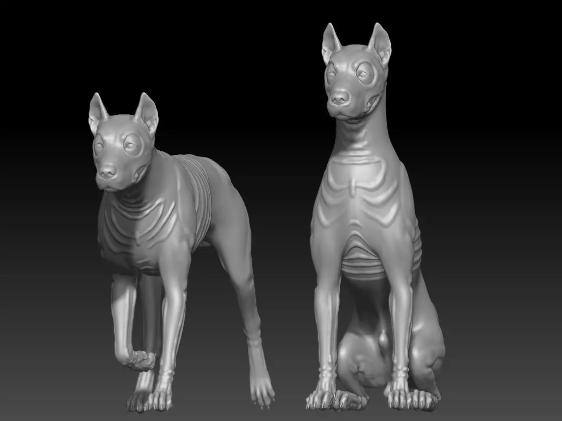mexican dog day of the dead 3D print model