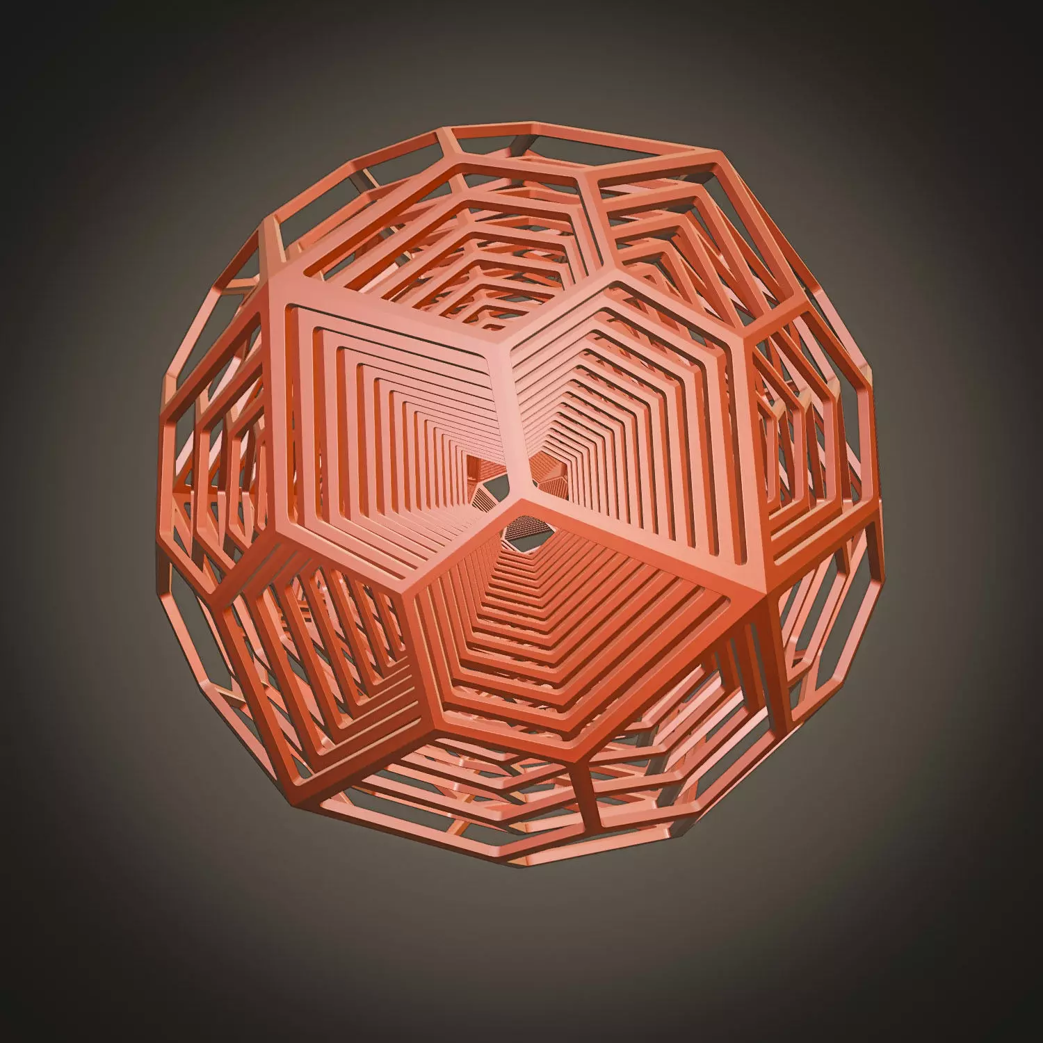 Nested dodecahedron 3D model_4