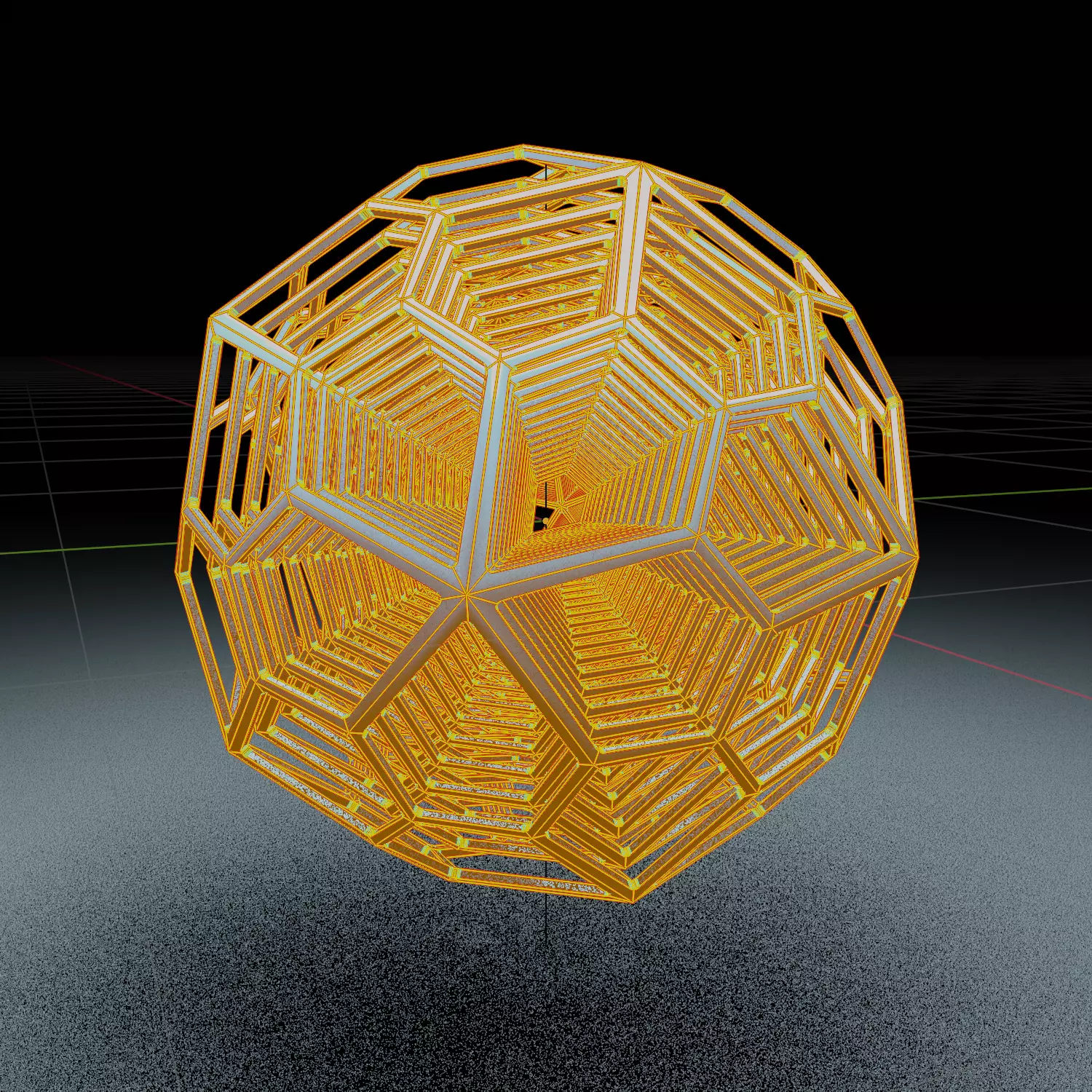 Nested dodecahedron 3D model_7