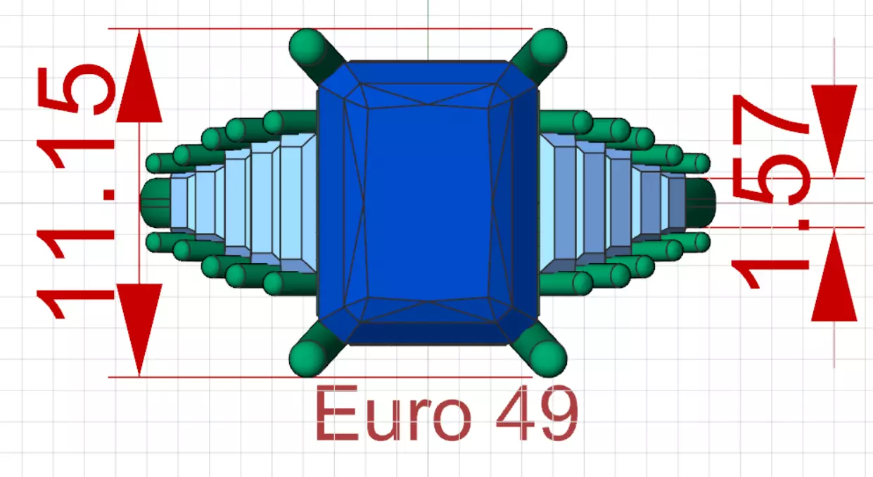 Royal Emerald stl 3dm Ring Model jr00250 3D print model_22