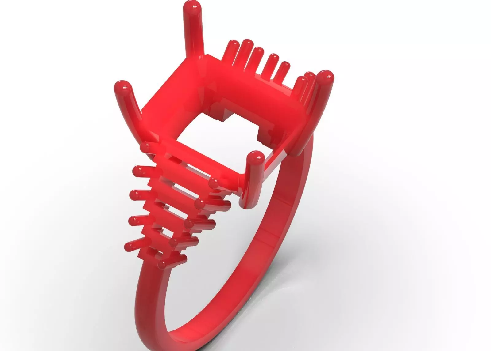 Royal Emerald stl 3dm Ring Model jr00250 3D print model_16